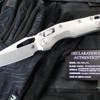 Marfione Select- M.S.I. Ram-Lok Folder- Smooth Stonewash Finished Titanium Handle- Stonewash Plain Edge Blade 210-10 MS1