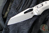 Marfione Select- M.S.I. Ram-Lok Folder- Smooth Stonewash Finished Titanium Handle- Stonewash Plain Edge Blade 210-10 MS1