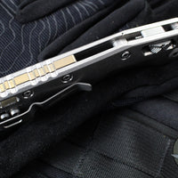 Marfione Select- M.S.I. Ram-Lok Folder- Smooth Stonewash Finished Titanium Handle- Stonewash Plain Edge Blade 210-10 MS1