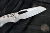 Marfione Select- M.S.I. Ram-Lok Folder- Smooth Stonewash Finished Titanium Handle- Stonewash Plain Edge Blade- Blue Backspacer 210-10 MS2