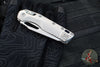 Marfione Select- M.S.I. Ram-Lok Folder- Smooth Stonewash Finished Titanium Handle- Stonewash Plain Edge Blade- Blue Backspacer 210-10 MS2