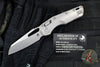 Marfione Select- M.S.I. Ram-Lok Folder- Smooth Stonewash Finished Titanium Handle- Stonewash Plain Edge Blade- Purple Backspacer 210-10 MS3