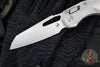 Marfione Select- M.S.I. Ram-Lok Folder- Smooth Stonewash Finished Titanium Handle- Stonewash Plain Edge Blade- Purple Backspacer 210-10 MS3