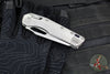 Marfione Select- M.S.I. Ram-Lok Folder- Smooth Stonewash Finished Titanium Handle- Stonewash Plain Edge Blade- Purple Backspacer 210-10 MS3