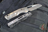 Marfione Select- M.S.I. Ram-Lok Folder- Smooth Stonewash Finished Titanium Handle- Stonewash Plain Edge Blade- Flamed Backspacer 210-10 MS4