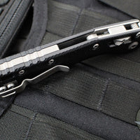 Microtech Knives- M.S.I. Ram-Lok Folder- Fluted Black G-10 Handle- Apocalyptic Plain Edge Blade 210-10 APFLGTBK