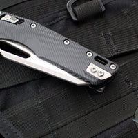 Microtech Knives- M.S.I. Ram-Lok Folder- Fluted Black G-10 Handle- Apocalyptic Plain Edge Blade 210-10 APFLGTBK