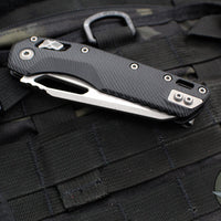 Microtech Knives- M.S.I. Ram-Lok Folder- Fluted Black G-10 Handle- Apocalyptic Part Serrated Edge Blade 210-11 APFLGTBK