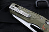 Microtech Knives- M.S.I. Ram-Lok Folder- "Lawnman" Series- Frag OD Green G-10 Handle- Stonewash Part Serrated Edge Blade 210-11 FRGTODLM