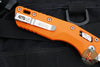Microtech Knives- M.S.I. Ram-Lok Folder- Orange G-10 Handle- Stonewash Part Serrated Edge Blade 210-11 GTOR