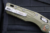 Microtech Knives- M.S.I. Ram-Lok Folder- "Lawnman" Series- Frag OD Green G-10 Handle- Stonewash Full Serrated Edge Blade 210-12 FRGTODLM