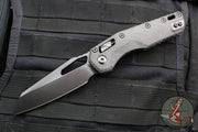 Microtech Knives- M.S.I. Ram-Lok Folder- Fluted Carbon Fiber Handle- Black DLC Finished Plain Edge Blade 210-1 DLCTFLCFS