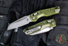 Microtech Knives- M.S.I. Ram-Lok Folder- MINI- Frag Pattern OD Green Finished Aluminum Handle- Apocalyptic Plain Edge Blade 210M-10 APFROD