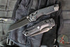 Microtech Knives- M.S.I. Ram-Lok Folder- MINI- Black Fluted Aluminum Handle- Black DLC Plain Edge Blade 210M-1 DLCTFLSH