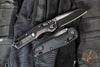 Microtech Knives- M.S.I. Ram-Lok Folder- MINI- Black Fluted Aluminum Handle- Black DLC Plain Edge Blade 210M-1 DLCTFLSH