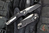 Microtech Knives- M.S.I. Ram-Lok Folder- MINI- Frag Pattern Black Finished Aluminum Handle- Black Plain Edge Blade 210M-1 FR