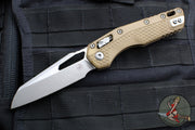 Microtech Knives- M.S.I. Ram-Lok Folder- Dark Earth Tri-Grip Injection Molded Handle- Apocalyptic Plain Edge Blade 210T-10 APPMDE