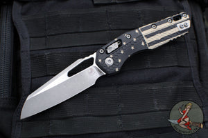 Microtech Knives- M.S.I. Ram-Lok Folder- Black Tri-Grip Injection Molded Handle- Flag Graphic- Apocalyptic Plain Edge Blade 210T-10 APPMFLAG