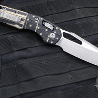 Microtech Knives- M.S.I. Ram-Lok Folder- Black Tri-Grip Injection Molded Handle- Flag Graphic- Apocalyptic Plain Edge Blade 210T-10 APPMFLAG