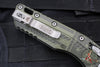 Microtech Knives- M.S.I. Ram-Lok Folder- OD Green Tri-Grip Injection Molded Handle- Flag Graphic- Apocalyptic Plain Edge Blade 210T-10 APPMODFLAG