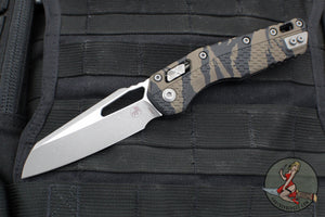 Microtech Knives- M.S.I. Ram-Lok Folder- Tiger Camo Finished Tri-Grip Injection Molded Handle- Apocalyptic Plain Edge Blade 210T-10 APPMTRC