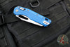 Microtech Knives- M.S.I. Ram-Lok Folder- Cerakote Blue Tri-Grip Polymer Handle- Stonewash Plain Edge Blade 210T-10 PCBL