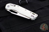 Microtech Knives- M.S.I. Ram-Lok Folder- 30TH ANNIVERSARY- White Tri-Grip Injection Molded Handle- Stonewash Plain Edge Blade 210T-10 PMWH30