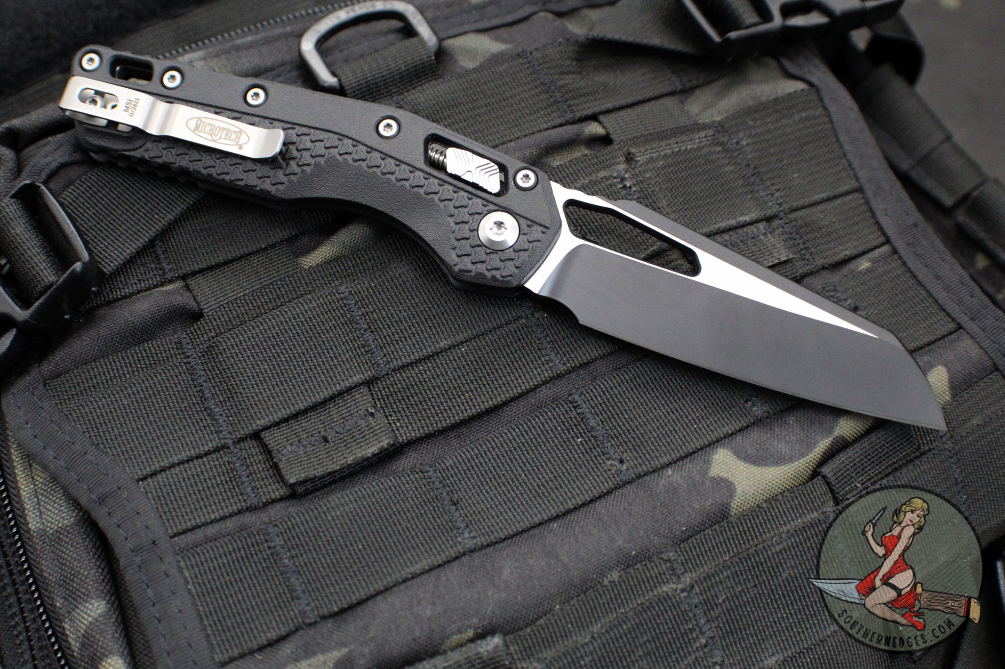 Microtech Knives- M.S.I. Ram-Lok Folder- Black Tri-Grip Injection Mold ...