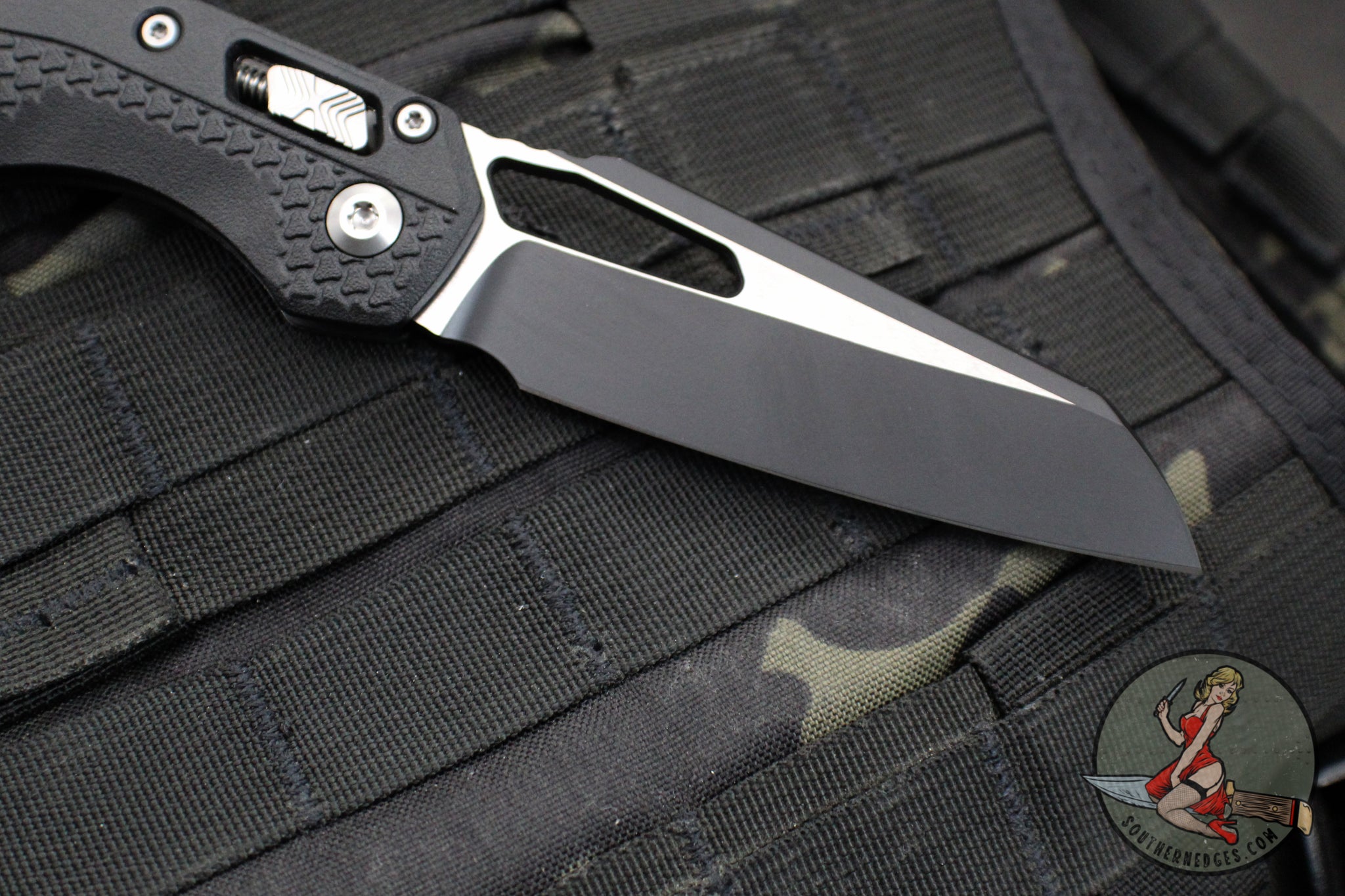 Microtech Knives- M.S.I. Ram-Lok Folder- Black Tri-Grip Injection Mold ...