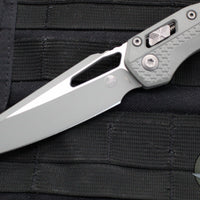 Microtech Knives- M.S.I. Ram-Lok Folder- Bull Shark Gray Tri-Grip Injection Molded Handle- Cerakoted Bull Shark Gray Plain Edge Blade- Bead Blast Hardware 210T-1 PMCBG