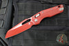 Microtech Knives- M.S.I. Ram-Lok Folder- Crimson Finished Tri-Grip Injection Molded Handle- Cerakoted Crimson Plain Edge Blade 210T-1 PMCCM