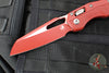 Microtech Knives- M.S.I. Ram-Lok Folder- Crimson Finished Tri-Grip Injection Molded Handle- Cerakoted Crimson Plain Edge Blade 210T-1 PMCCM