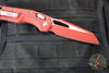Microtech Knives- M.S.I. Ram-Lok Folder- Crimson Finished Tri-Grip Injection Molded Handle- Cerakoted Crimson Plain Edge Blade 210T-1 PMCCM