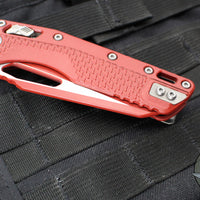 Microtech Knives- M.S.I. Ram-Lok Folder- Crimson Finished Tri-Grip Injection Molded Handle- Cerakoted Crimson Plain Edge Blade 210T-1 PMCCM