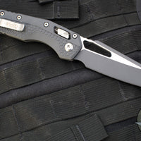 Microtech Knives- M.S.I. Ram-Lok Folder- Sniper Gray Tri-Grip Injection Molded Handle- Cerakoted Sniper Gray Plain Edge Blade- Apocalyptic Hardware 210T-1 PMCSG