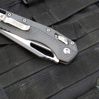 Microtech Knives- M.S.I. Ram-Lok Folder- Sniper Gray Tri-Grip Injection Molded Handle- Cerakoted Sniper Gray Plain Edge Blade- Apocalyptic Hardware 210T-1 PMCSG