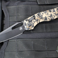 Microtech Knives- M.S.I. Ram-Lok Folder- Claw Burst Camo Finished Tri-Grip Injection Molded Handle- Black Plain Edge Blade- Black HW 210T-1 PMCWC-Z4