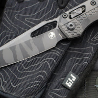 Microtech Knives- M.S.I. Ram-Lok Folder- Midnight Tiger Stripe Camo Finished Tri-Grip Injection Molded Handle- Black Finished Blade 210T-1 PMMTEC-X8Z4