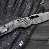 Microtech Knives- M.S.I. Ram-Lok Folder- Midnight Tiger Stripe Camo Finished Tri-Grip Injection Molded Handle- Black Finished Blade 210T-1 PMMTEC-X8Z4