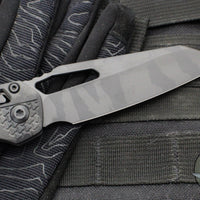 Microtech Knives- M.S.I. Ram-Lok Folder- Midnight Tiger Stripe Camo Finished Tri-Grip Injection Molded Handle- Black Finished Blade 210T-1 PMMTEC-X8Z4