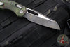 Microtech Knives- M.S.I. Ram-Lok Folder- Outbreak Green Finished Tri-Grip Injection Molded Handle- Black Plain Edge Blade- 210T-1 PMOBS