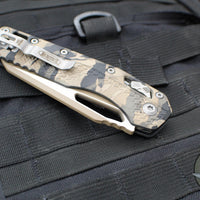 Microtech Knives- M.S.I. Ram-Lok Folder- Tiger Stripe Camo Finished Tri-Grip Injection Molded Handle- Flat Dark Earth Finished Blade And Backspacer 210T-1 PMTEC-Y6