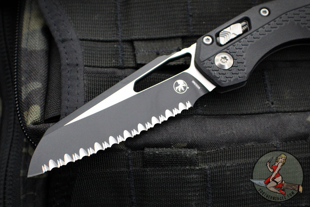 Microtech Tri Pin Microtech Knives- M.S.I. Ram-Lok Folder- Black Tri-Grip Injection Mold ...