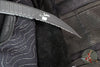 Microtech Feather Karambit Fixed Blade- Distressed Black Finish- US Flag Marked- Full Serrated Blade  215-3DBKS-FLAG