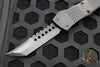 Microtech Combat Troodon (OTF) Knife- Hellhound Edge- Carbon Fiber Top- Black Handle- Black DLC Blade and DLC Hardware 219-1 DLCCFTS