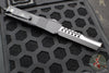 Microtech Combat Hellhound Razor OTF Knife- Tactical- Black Handle- Black Plain Edge Blade 219R-1 TS