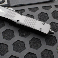 Microtech Combat Hellhound Razor OTF Knife- Tactical- Black Handle- Black Plain Edge Blade 219R-1 TS