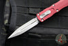 Microtech Dirac- Double Edge- Merlot Red Handle- Apocalyptic Blade HW 225-10 APMR