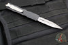 Microtech Dirac- Double Edge- Black Handle- Apocalyptic Part Serrated Blade HW 225-11 AP
