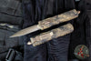 Microtech Dirac OTF Knife- Double Edge- Badlands Hex Camo Finished Handle- Bronzed Apocalyptic Blade 225-13 APBNHXCS